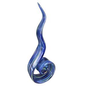 Venetian Art Glass Sculpture Figure 12inch Swirl Spiral Multicolor Glassware VTG